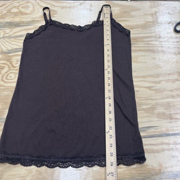 Faded Glory Y2K Cami Tank Top Lace Trim XL Ribbed Fairy Grunge Going Out Top - Picture 10 of 10